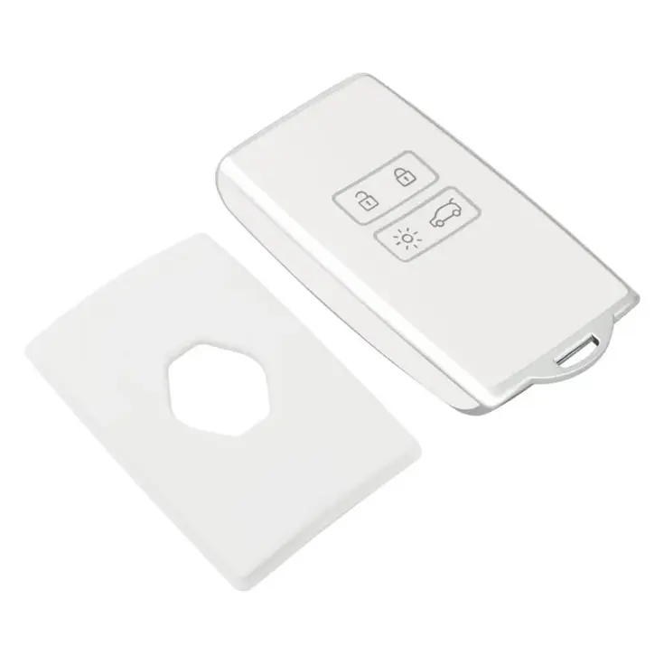 TPU Sleutelhoesje voor Renault wit A4