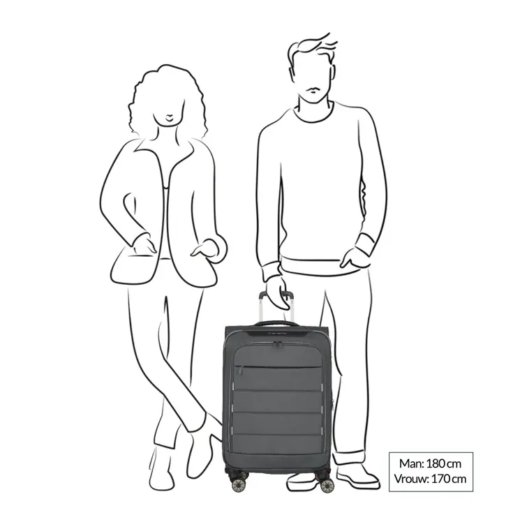 Skaii 4 Wheel Trolley M Expandable  | 67 L