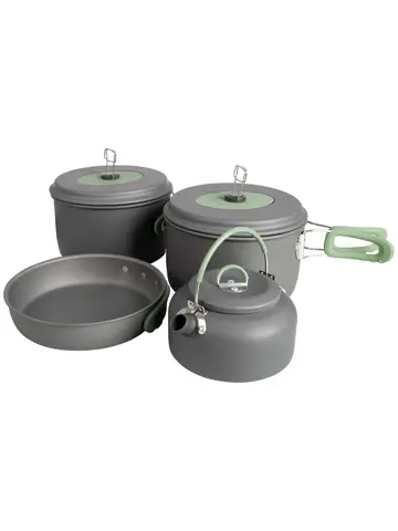 Pannenset Explorer 4-Delig Aluminium