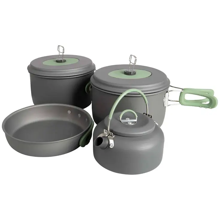 Pannenset Explorer 4-Delig Aluminium
