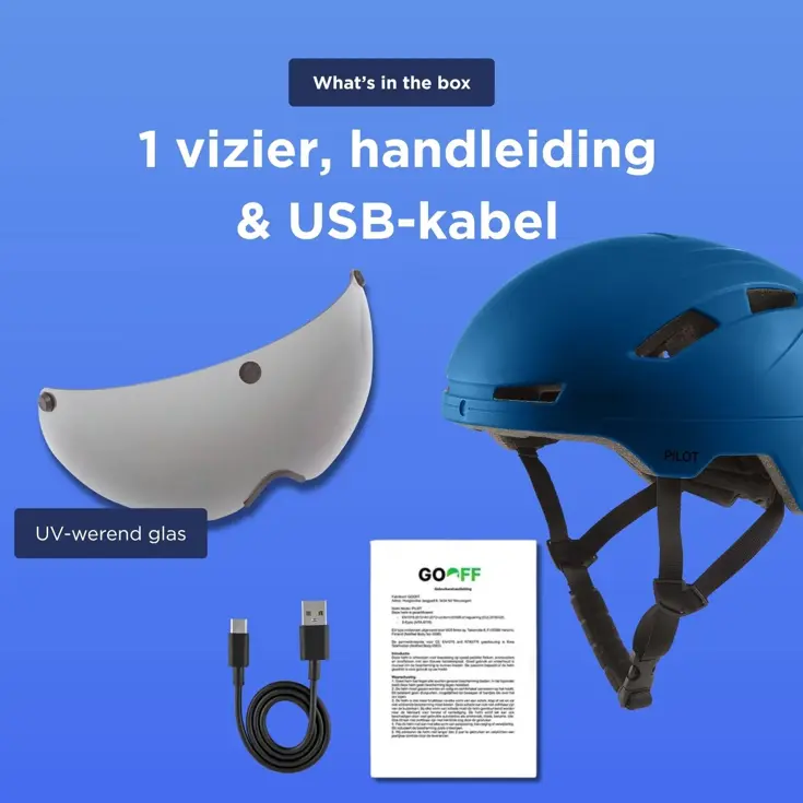 PILOT fietshelm met vizier NTA certif.