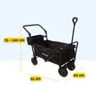 Bolderkar  Deluxe- Opvouwbaar - 100kg -Zwart