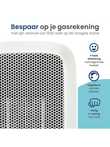 Ventilatorkachel met Thermostaat - 1500W