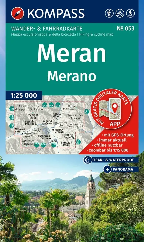 Wandelkaart WK053 Meran - Merano