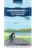 Kompass fietskaart Fietsroute 1 Rijn