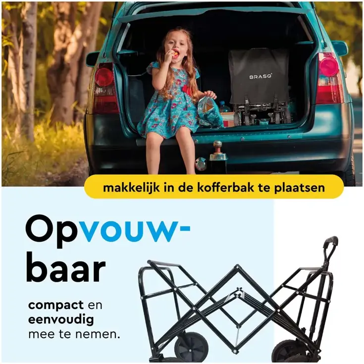 Bolderkar - Opvouwbaar -  80 KG