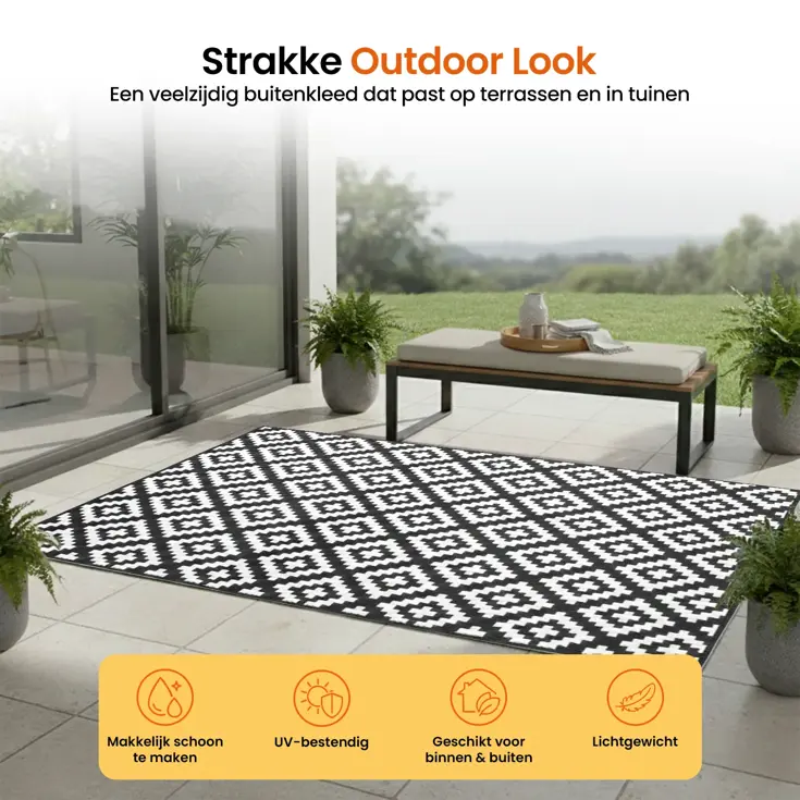 Buitenkleed - 183x290cm - Incl. Draagtas