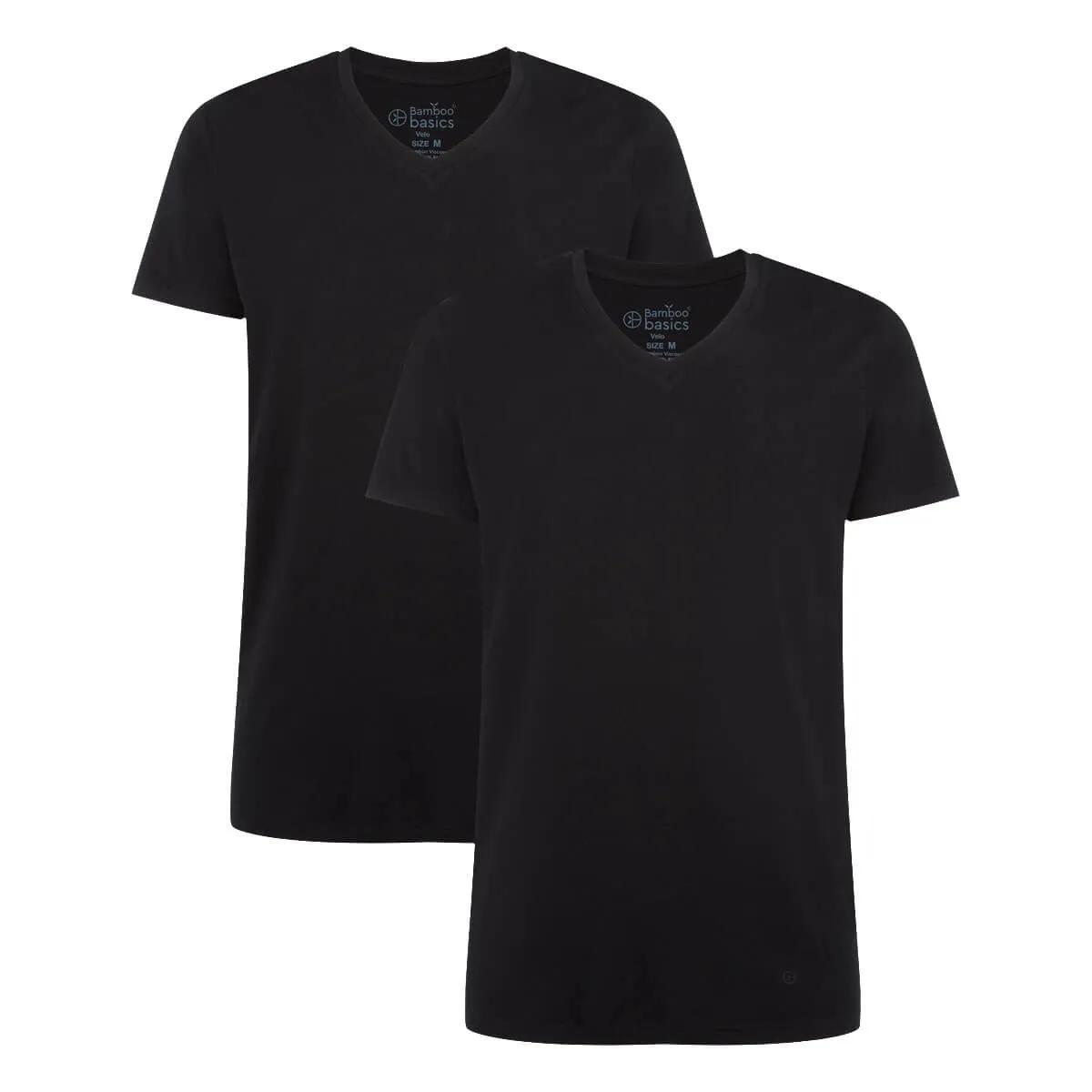 Bamboo Basics  VELO  T-shirts V-hals 2-pack heren  XL  Zwart main product image