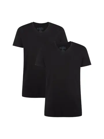 VELO - 2 V-hals T-shirts Bamboo Basics