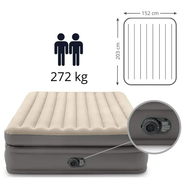 Luchtbed - Intex - 2P - 152x203 + Pomp