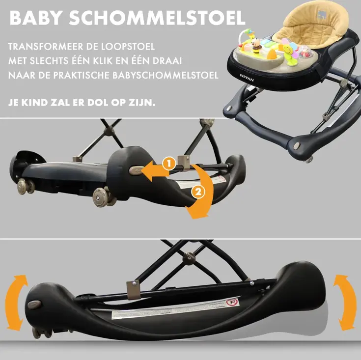 Luxe 4-in-1 Loopstoel - Inklapbaar - Met speelset