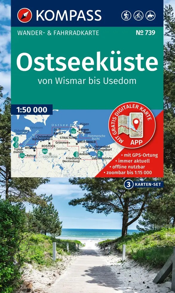 Wandelkaart WK739 Ostseeküste Wismar bis Used