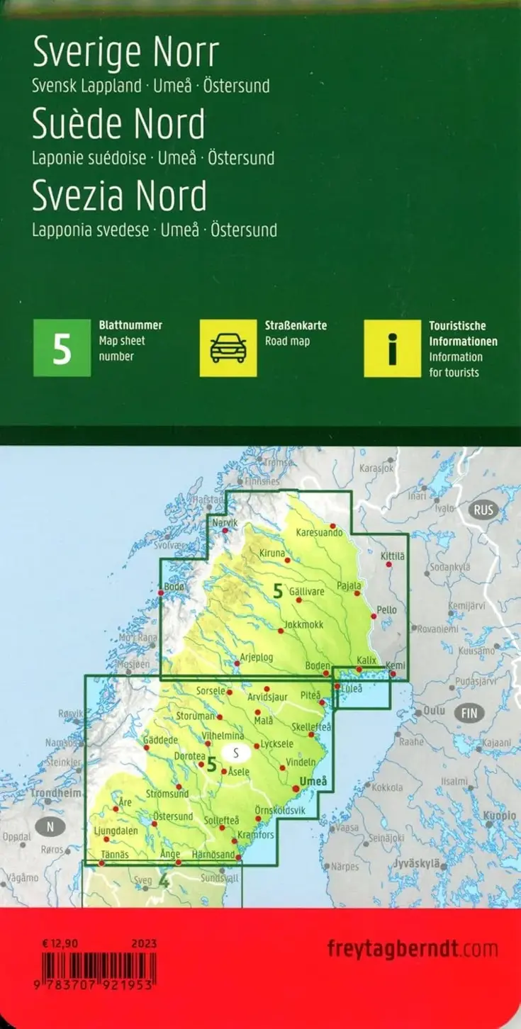Wegenkaart Zweden 5 Noord