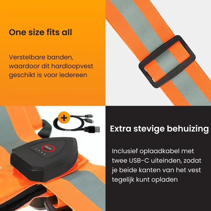 Hardloopvest met Opbergvak - Verlichting