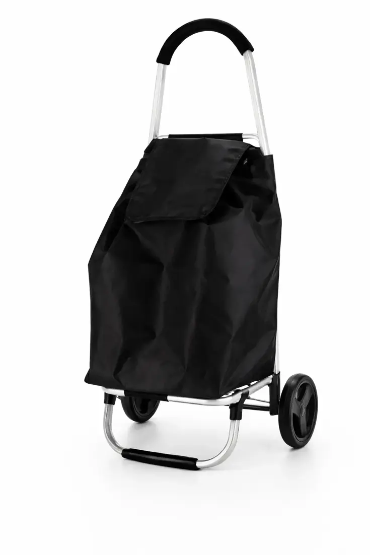 Boodschappentrolley 53L Zwart Met Wielen