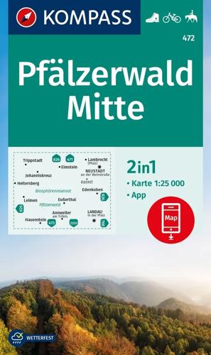 Wandelkaart WK472 Pfälzerwald Mitte