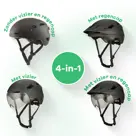 GO-OFF PILOT fietshelm met regencap