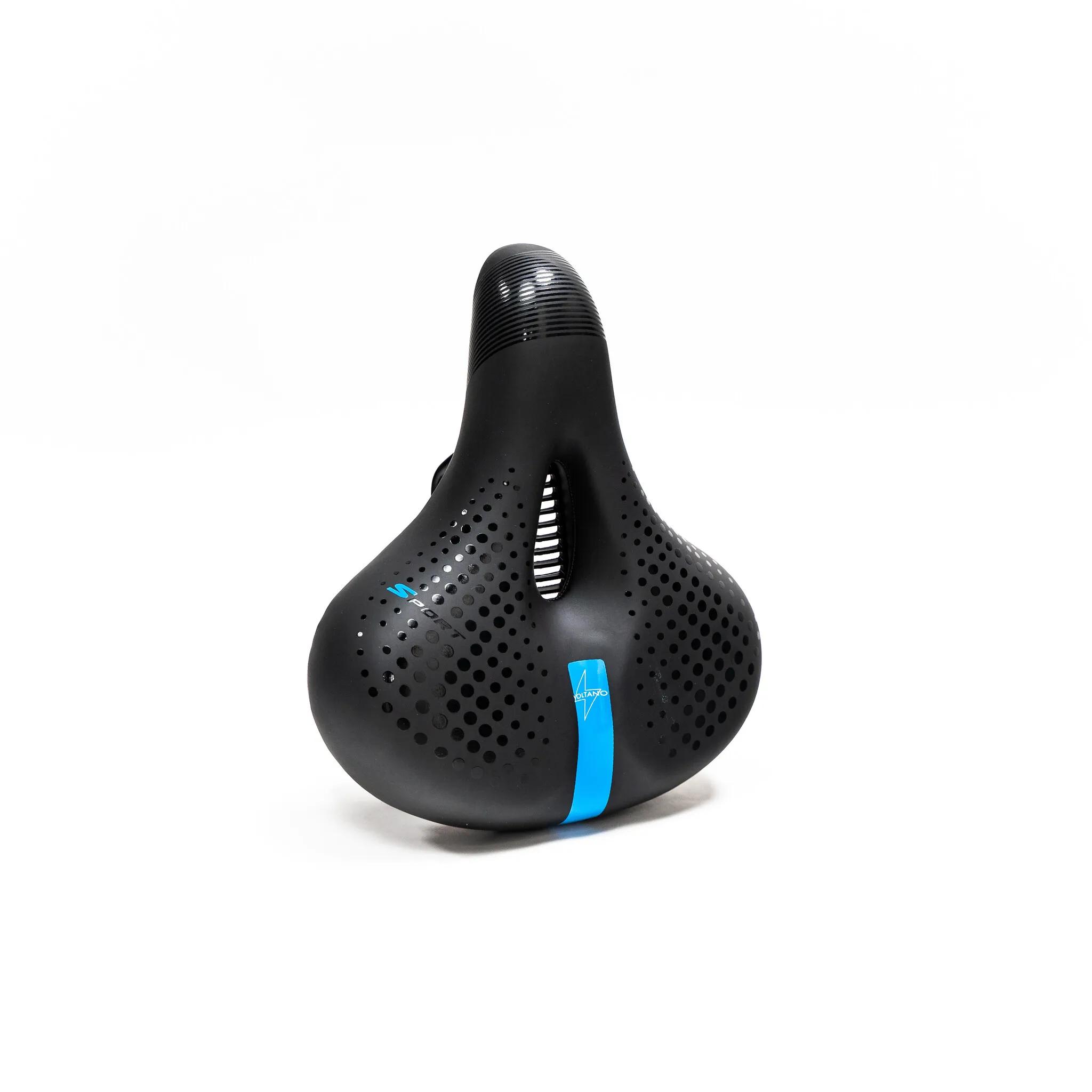 Voltano  Gel Flow Fietszadel Met Uitsparing  Blauw