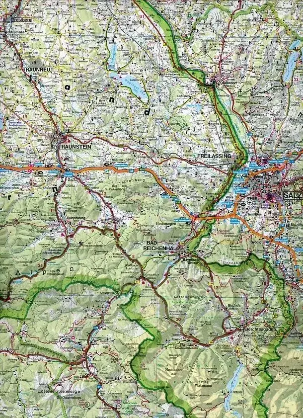 Wegenkaart Oostenrijk 6 - Salzburgerland