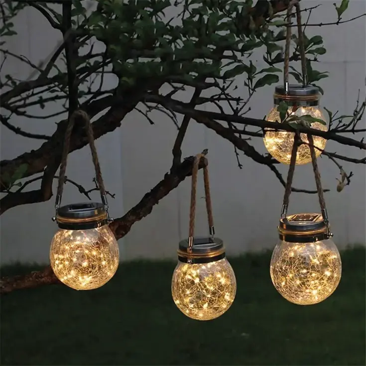 RexTech Solar hanglamp Betsy - Glazen bol