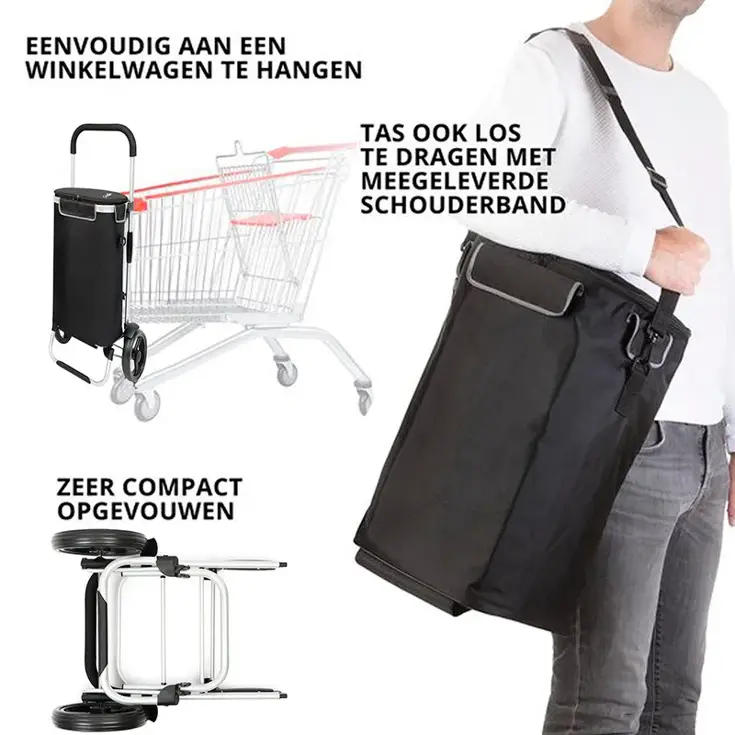 Allround Boodschappenwagen opvouwbaar 41 liter