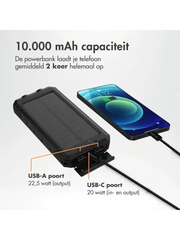 Solar Powerbank 10.000 mAh