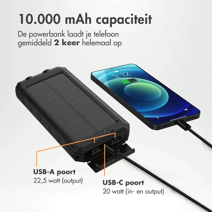 Solar Powerbank 10.000 mAh