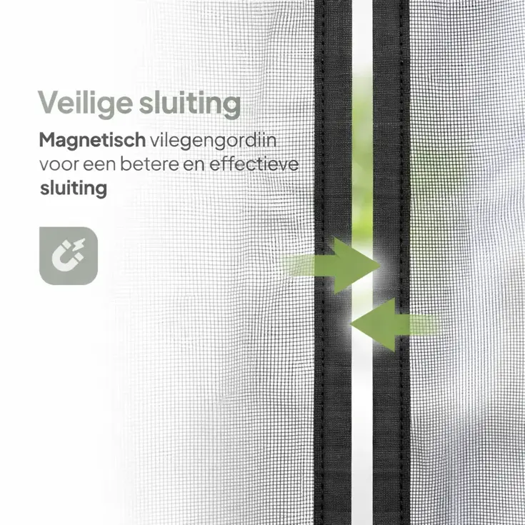 Magnetisch Vliegengordijn Zwart