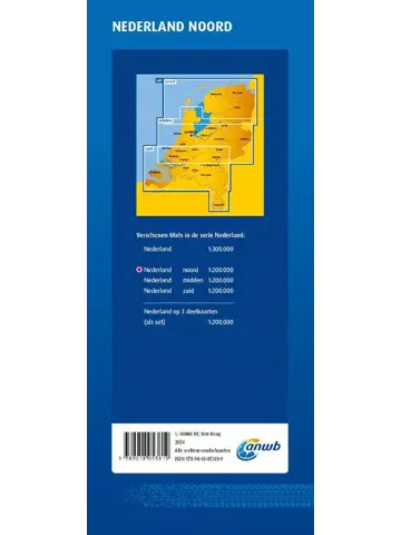 ANWB wegenkaart Nederland - Noord