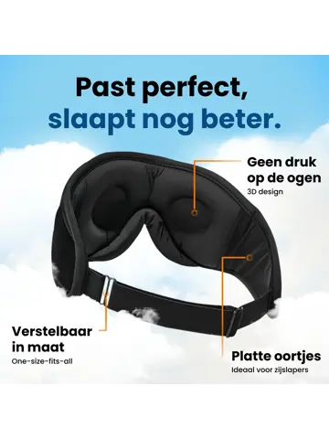 Slaapmasker Bluetooth - Zwart - PurelyGoods