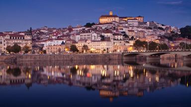 Cityscape of Coimbra university, city of Portugal.