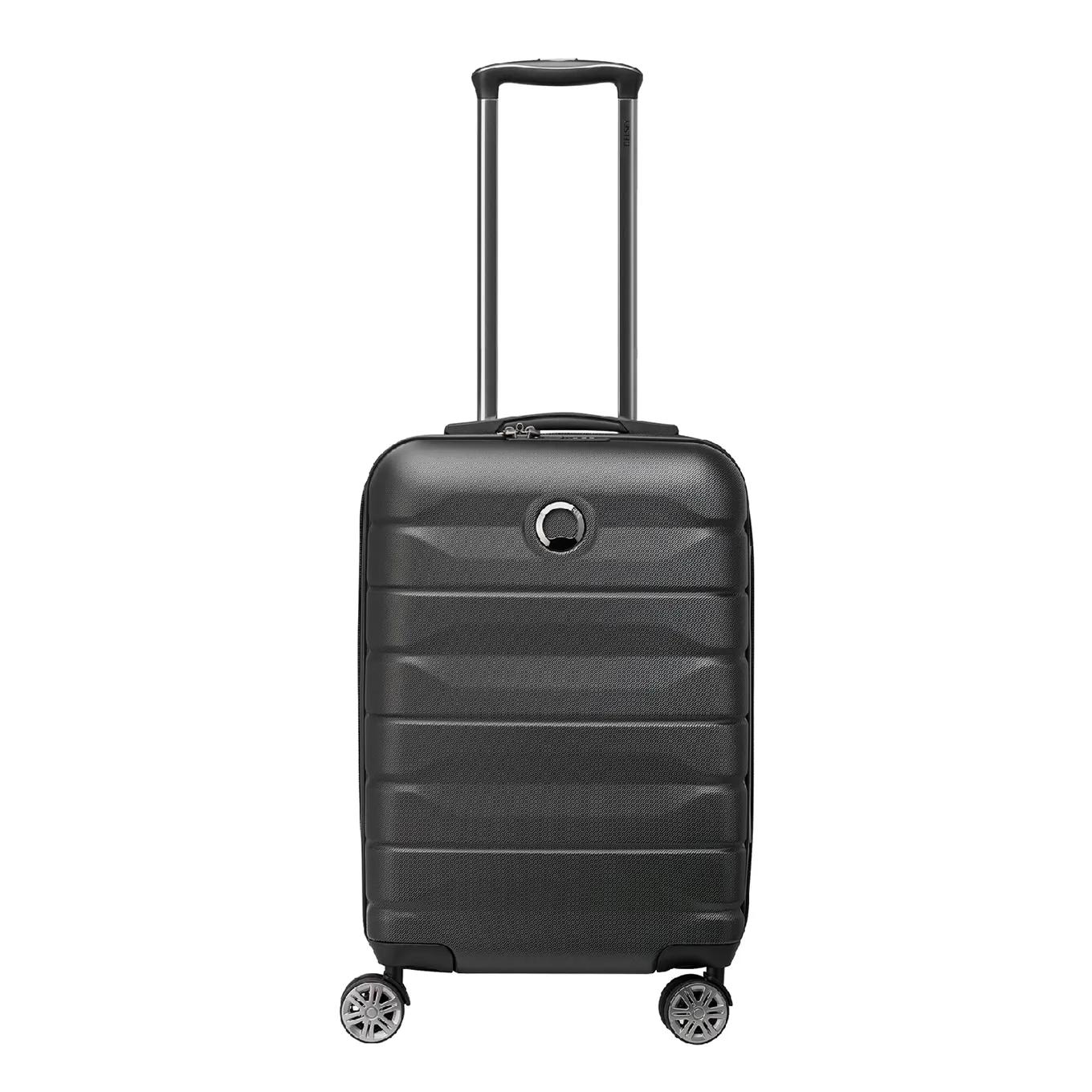 Delsey  4 wheel slim cabin trolley 55/40 Zwart  Zwart main product image