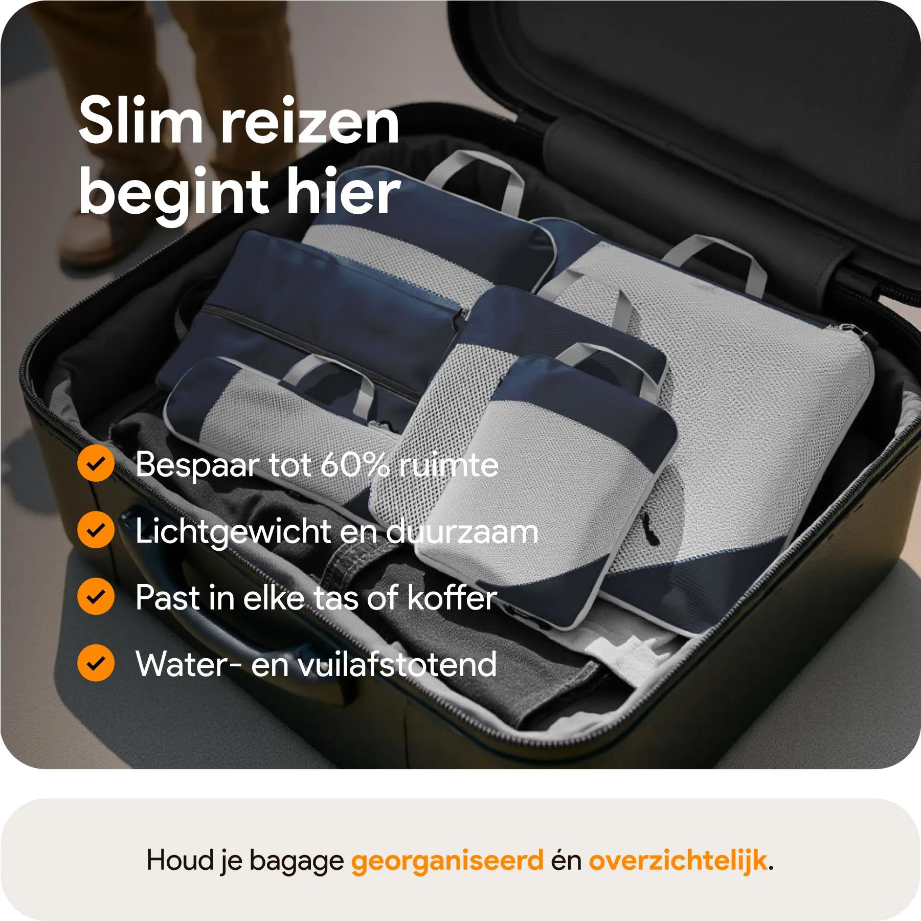 Compression Packing Cubes Set für mehr Platz im Koffer & Backpack - Packwürfel P