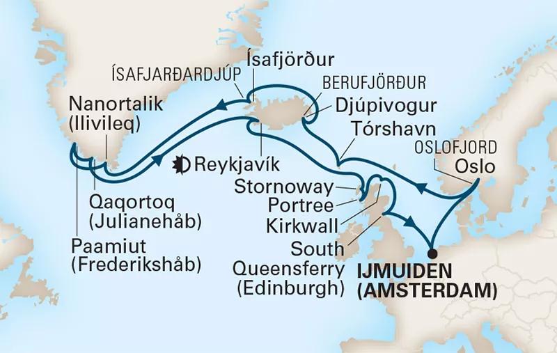 cruise noorwegen ijsland groenland