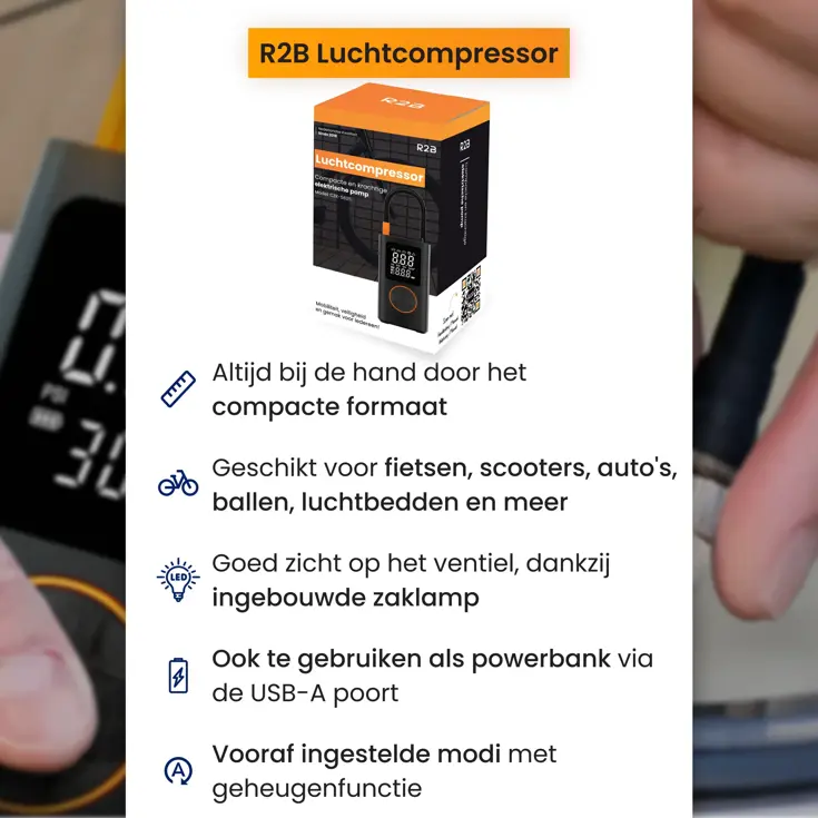 Elektrische Fiets pomp & Lucht compressor Auto
