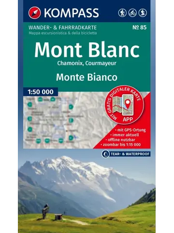 Wandelkaart WK85 Mont Blanc