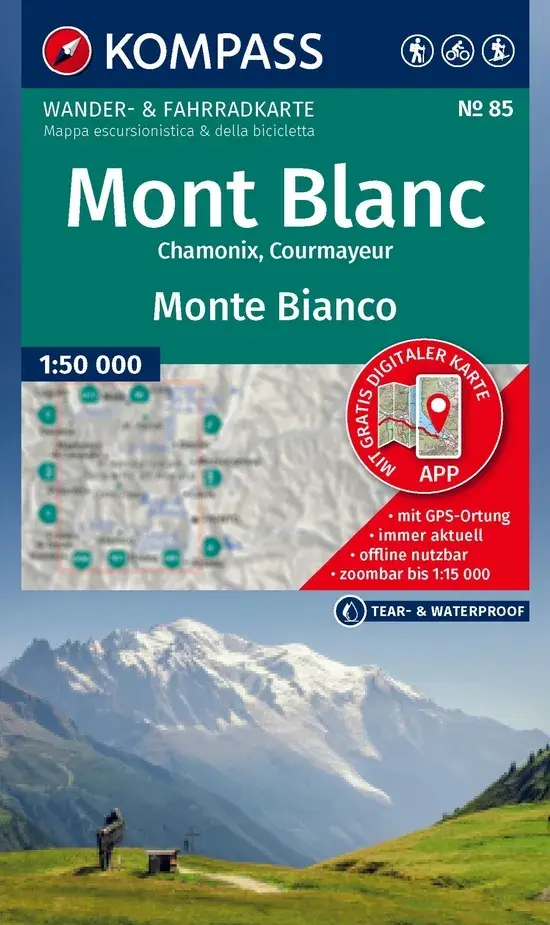 Wandelkaart WK85 Mont Blanc