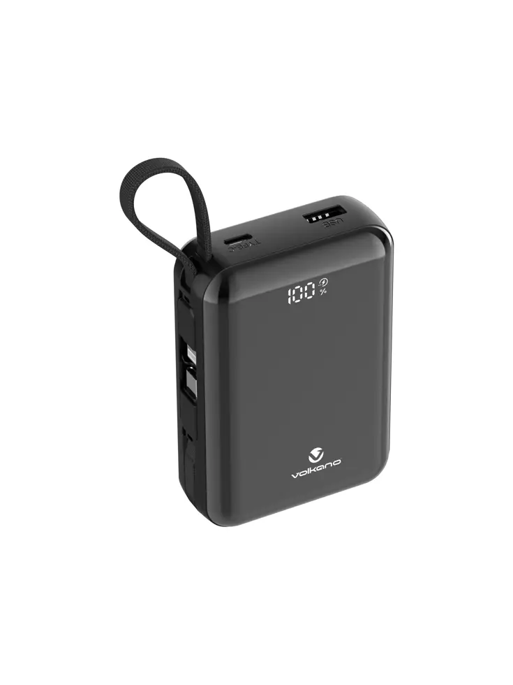 Powerbank 20.000 mAh met ingebouwde kabels