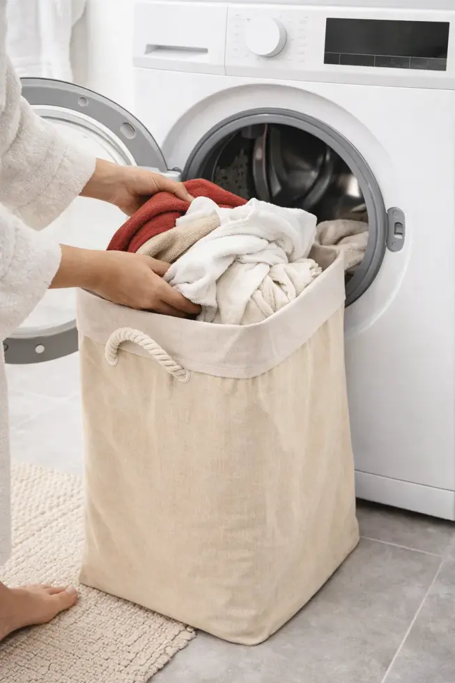 Wasmand Bamboe Opvouwbaar 60L