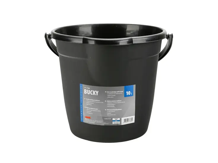 Stevige kunststof emmer 10L met handgreep.