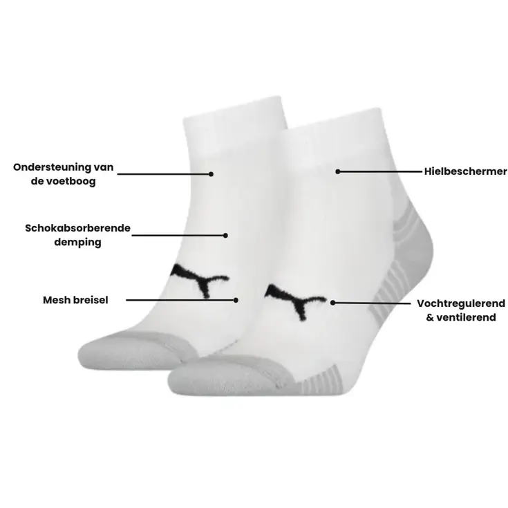 Cushioned - 6 paar - Quartersokken