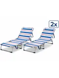 Ligbed 2x - Aluminium - Opvouwbaar -