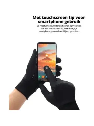 Waterafstotende handschoenen met touchscreen