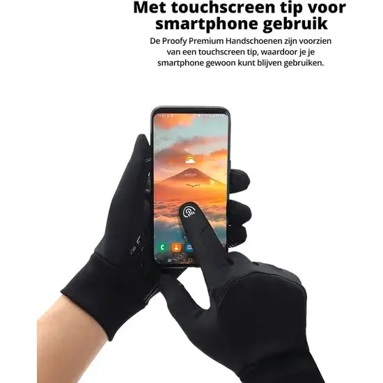 Waterafstotende handschoenen met touchscreen