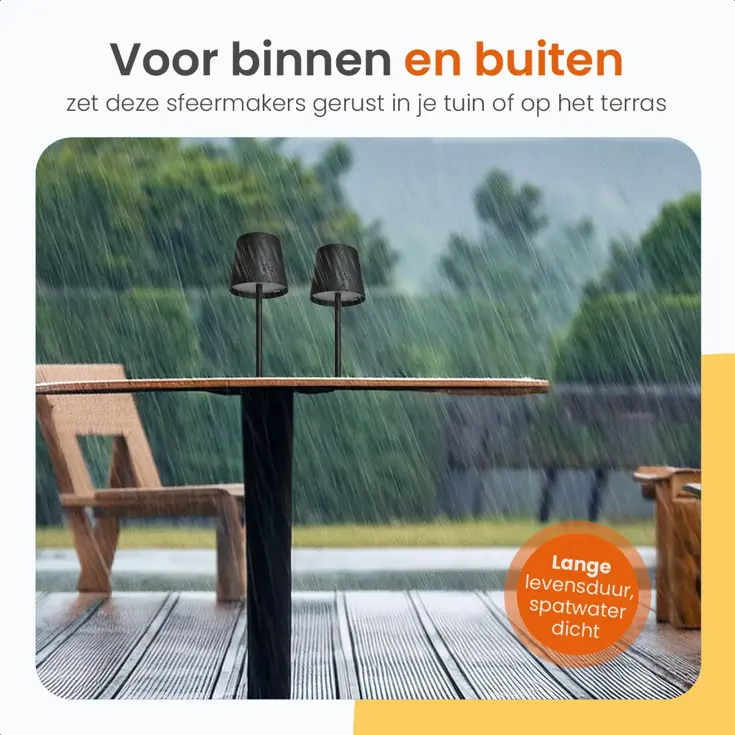 Essence Tafellamp Oplaadbaar - 26cm - LED