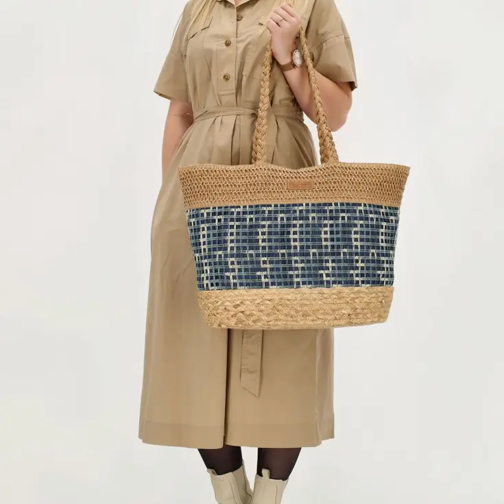Natural Life - Strandtas riet - Groot