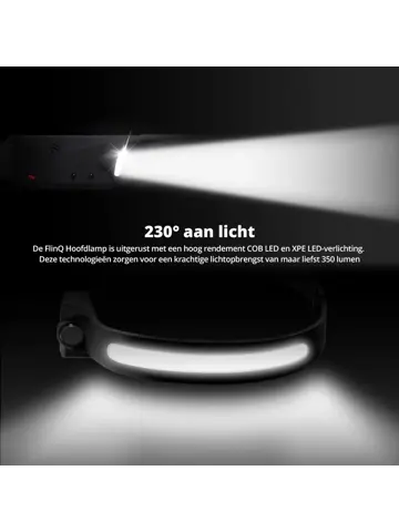 Hoofdlamp met vijf lichtmodi - sensor
