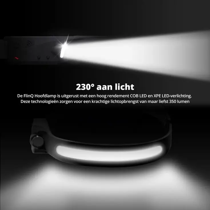 Hoofdlamp met vijf lichtmodi - sensor