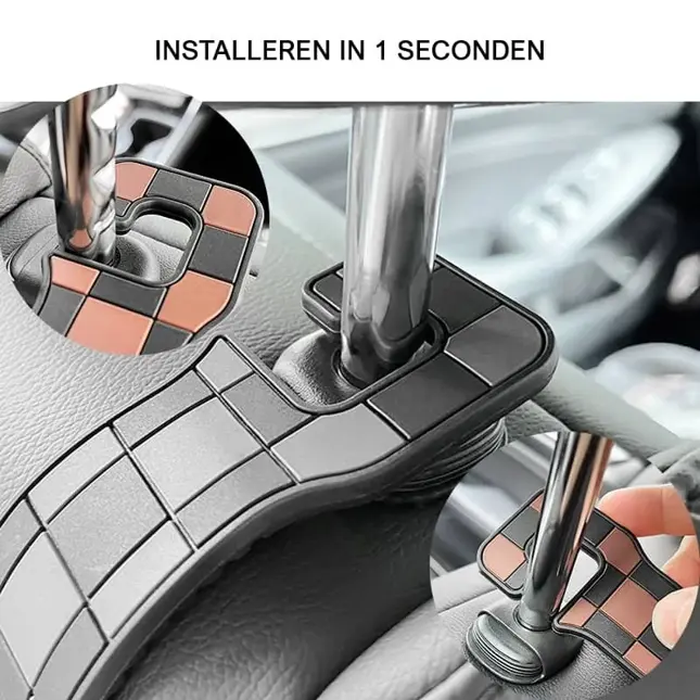 2x Auto Hoofdsteun Haak Duo