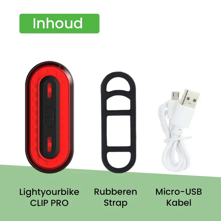 CLIP PRO Achterlicht LED & Oplaadbaar 50 Lumen